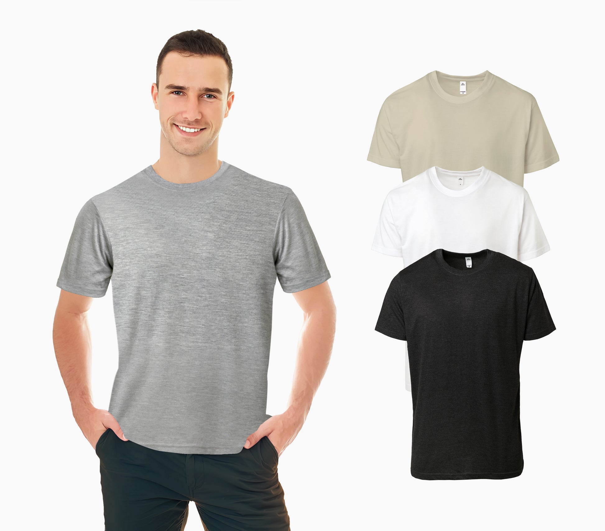 3 PC Pack of WHOLESALE Short Sleeve Premium T-Shirts