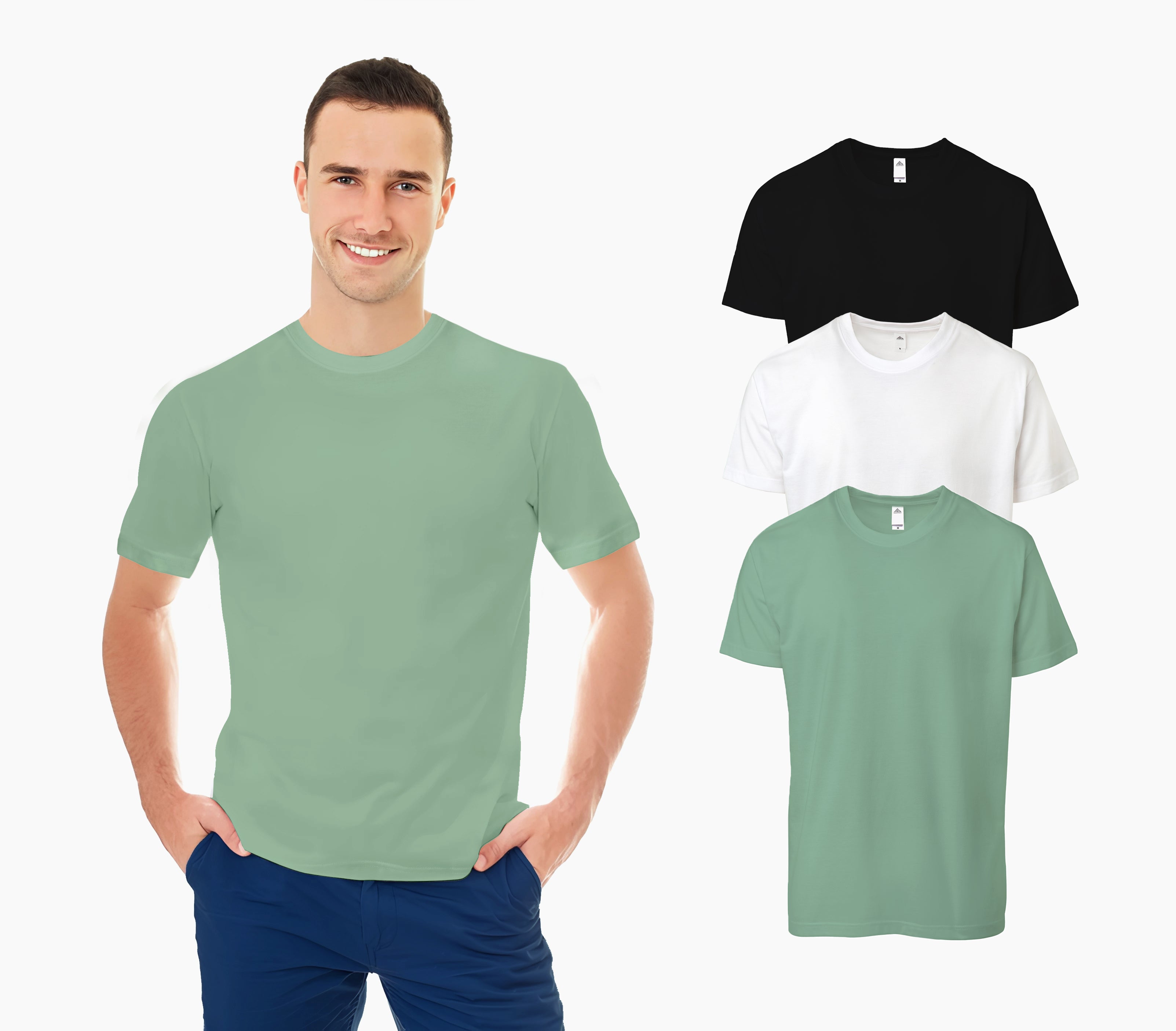 3 PC Combo, Extra Soft Medium Weight Short Sleeve Premium T-Shirts
