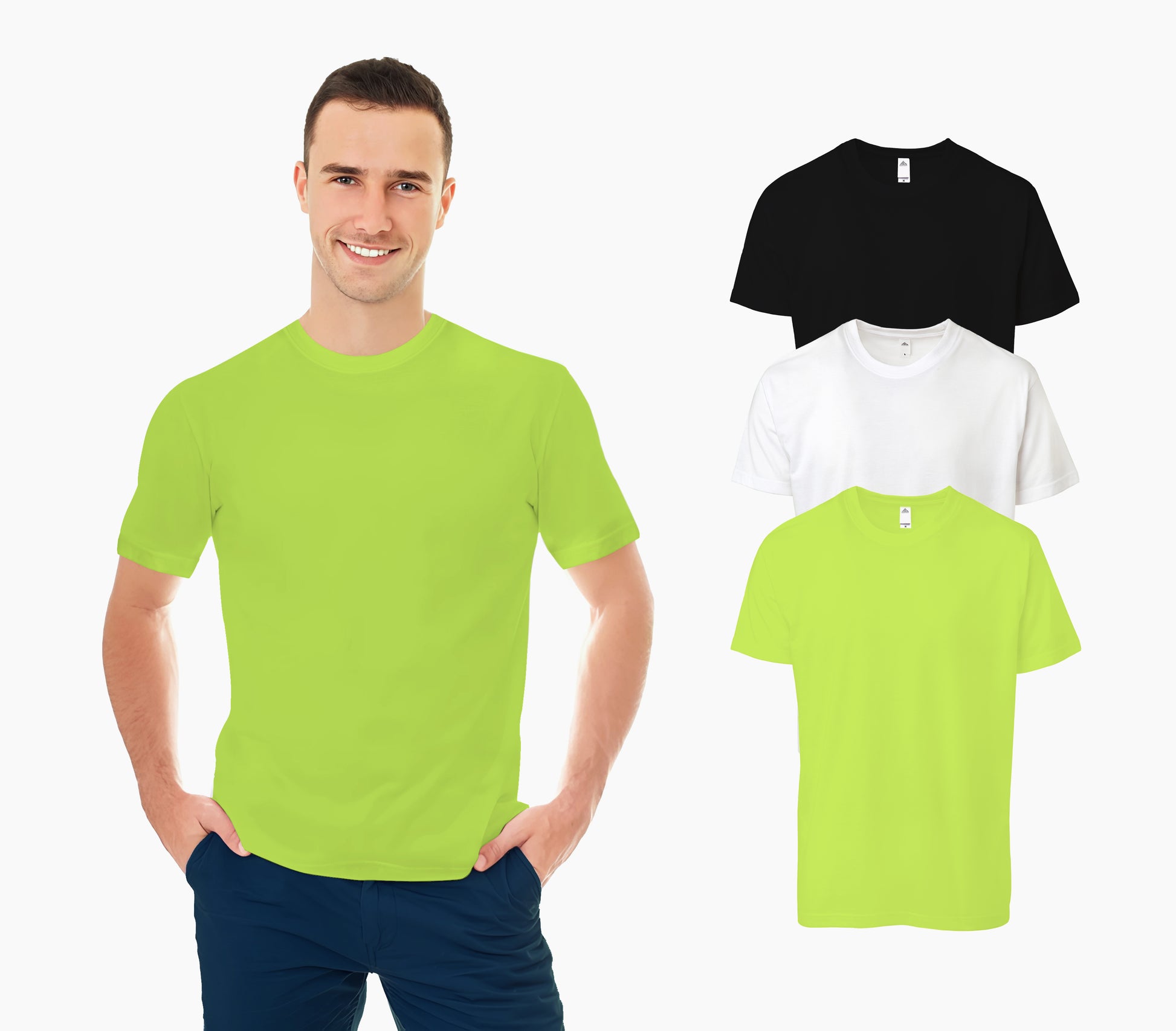 3 PC Pack of WHOLESALE Short Sleeve Premium T-Shirts