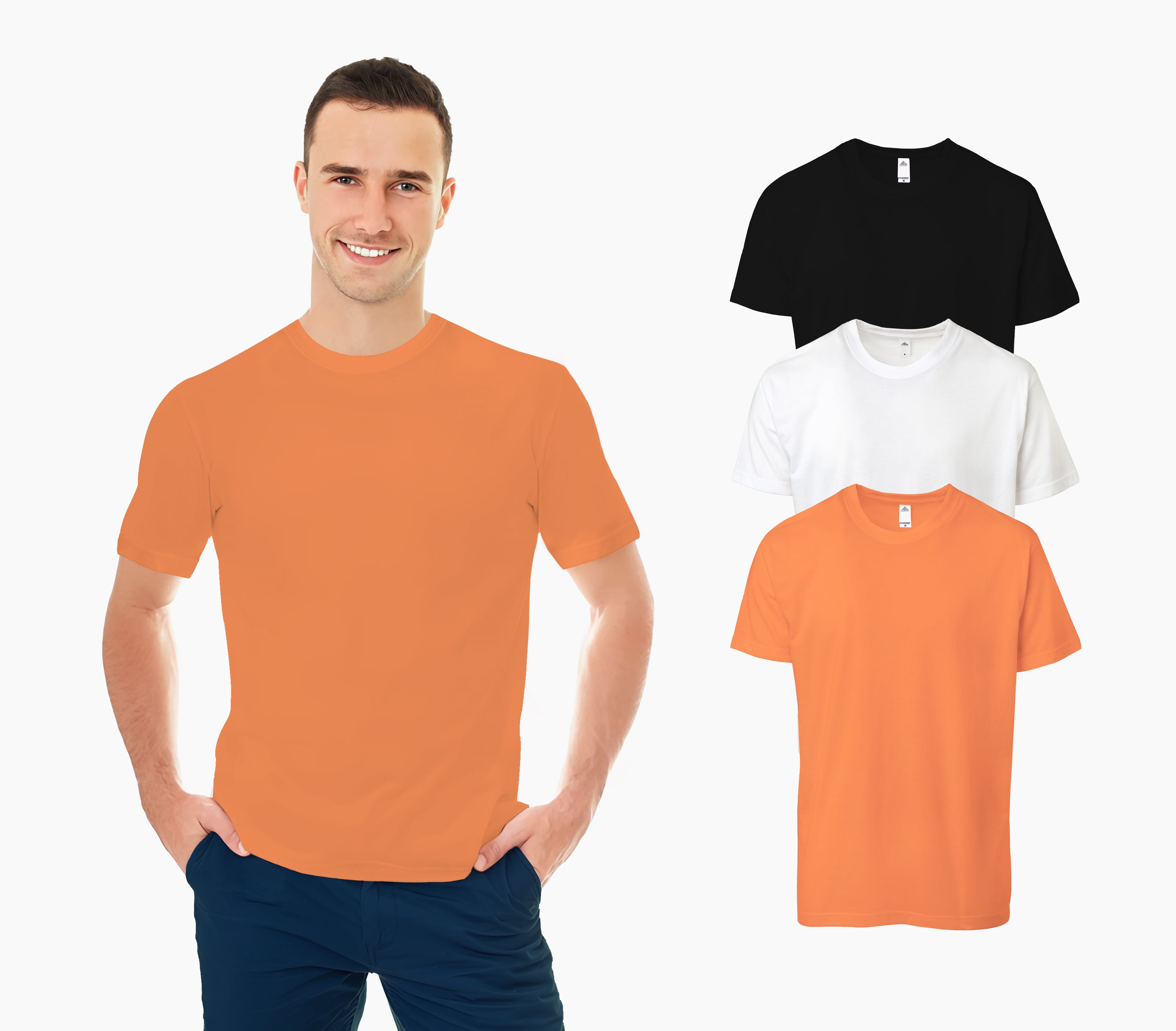 3 PC Combo, Extra Soft Medium Weight Short Sleeve Premium T-Shirts