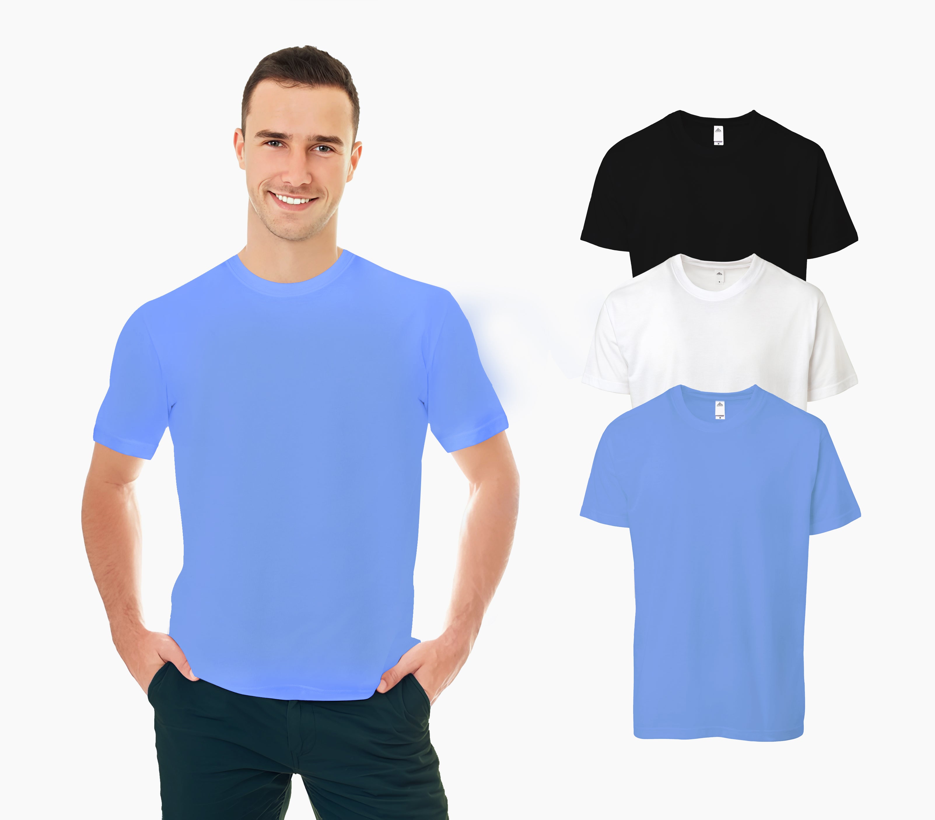 3 PC Combo, Extra Soft Medium Weight Short Sleeve Premium T-Shirts