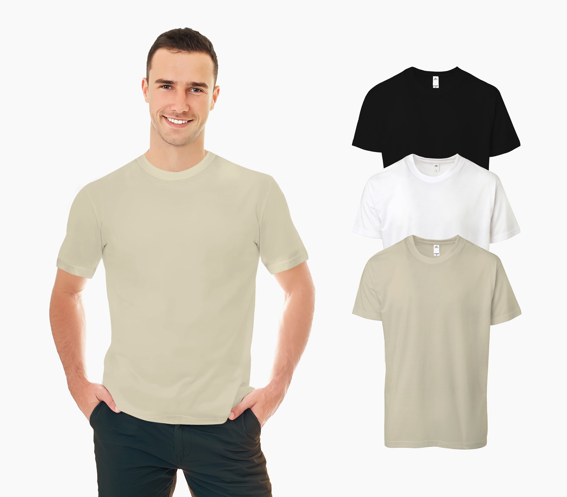 3 PC Pack of WHOLESALE Short Sleeve Premium T-Shirts