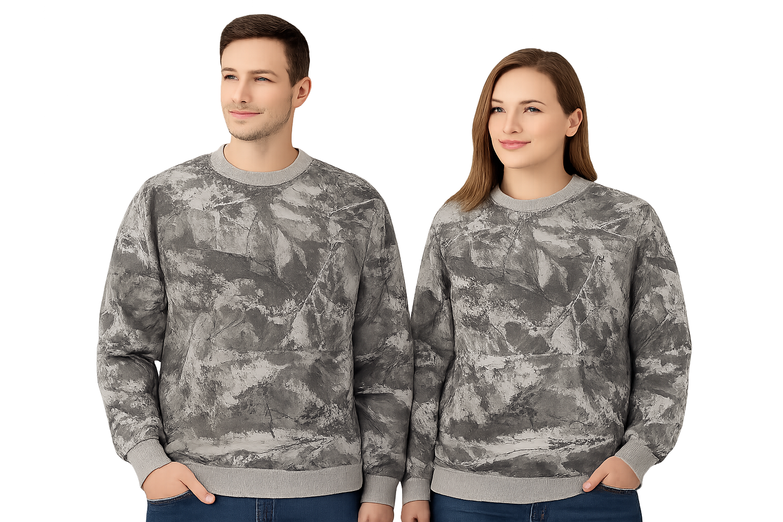 Mashh Gear Leafy Camouflage Crew Neck Sweatshirt